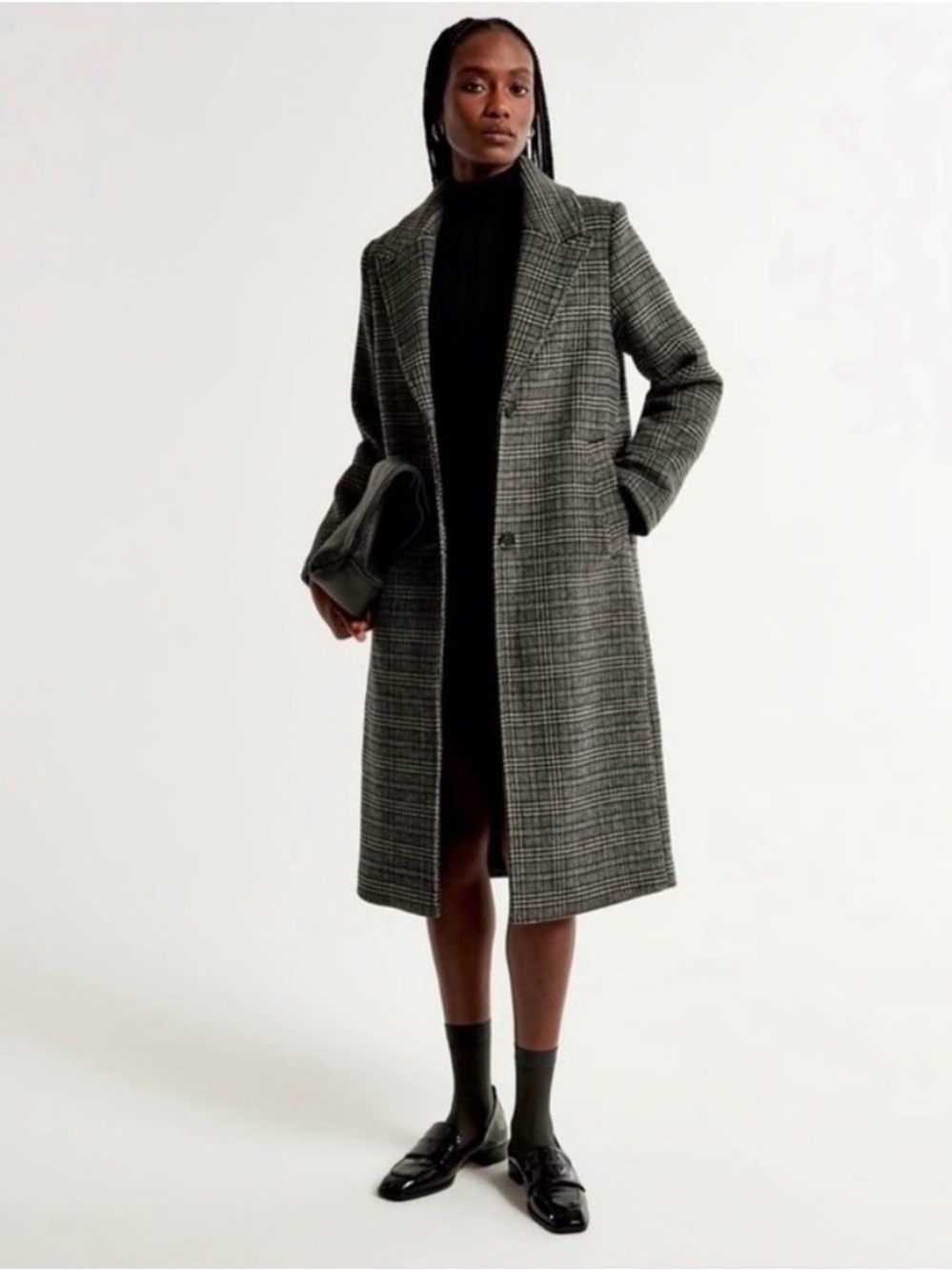 Abercrombie & Fitch Wool-Blend Tailored Topcoat